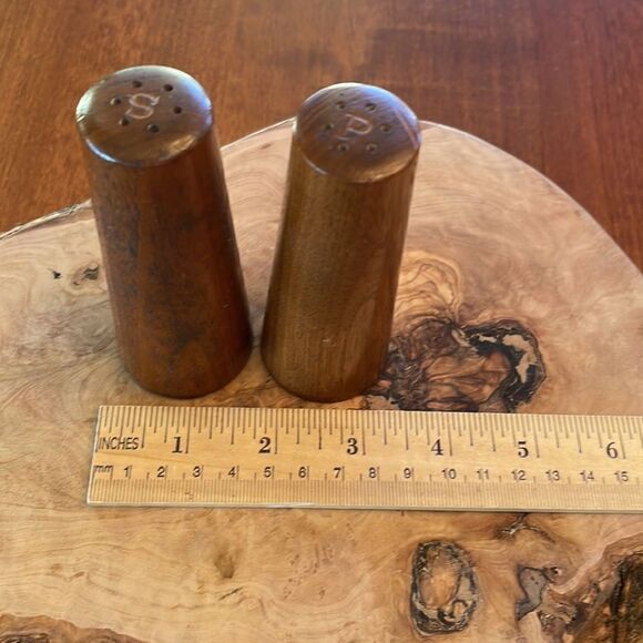 Mid Century Danish Teak Salt & Pepper Shakers - Picture 5 of 6